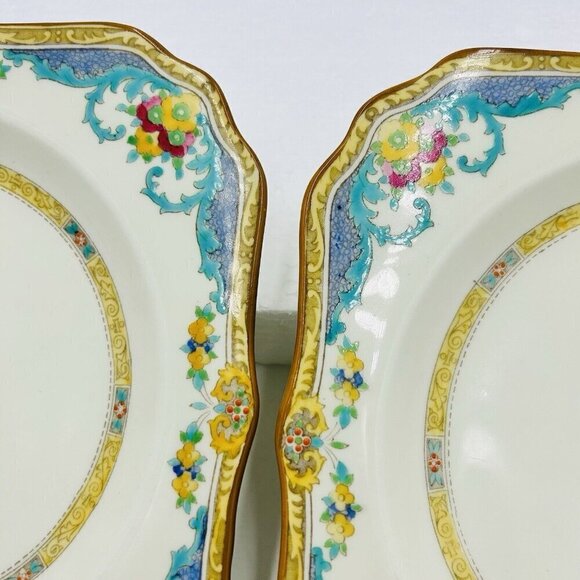 Royal Doulton The Roxbury 7.75" Square Accent Plate England Set of Two - Picture 5 of 9